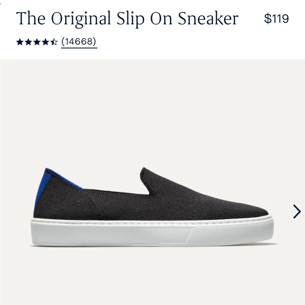 Rothy’s The Original Slip On Sneaker Black Size 6